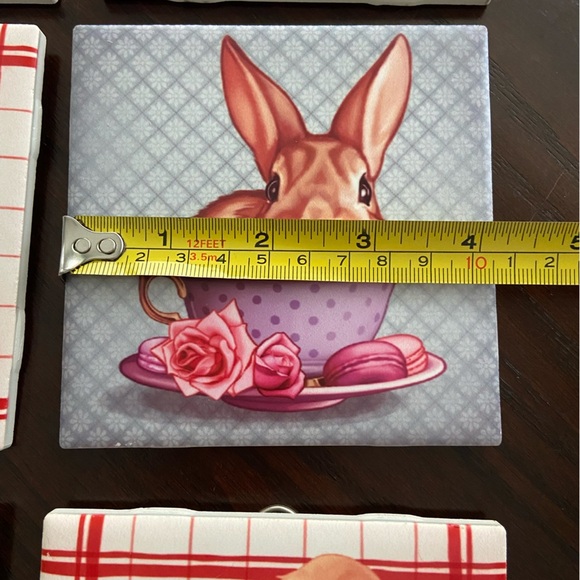 Lot of 11 of Accent & Decor Tile by Maryline Cazenave 4” Ceramic Kittens Puppies - Picture 10 of 16